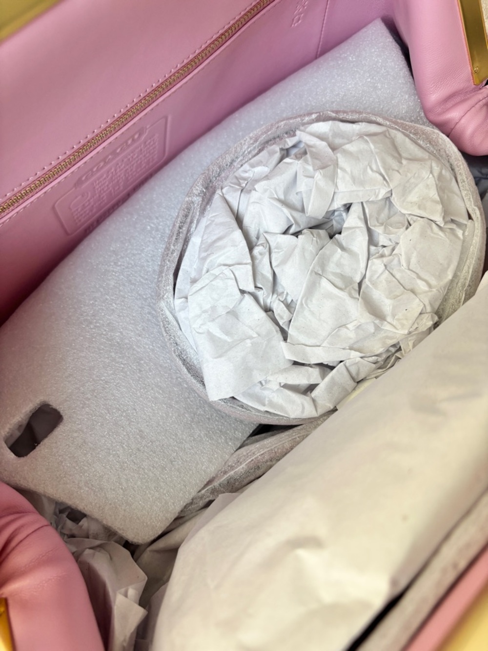 ❌SOLD❌ New Coach Kisslock Large Frame Bag Rose Pink Glovetanned Leather - Picture 10 of 16